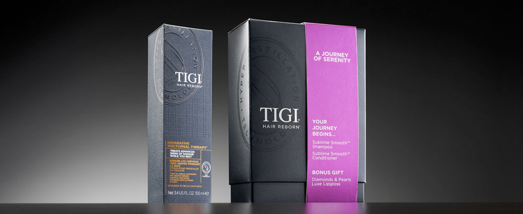 Health & Beauty packaging design for TIGI haircare products
