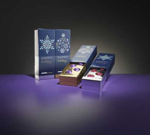 Happy holidays product packaging sample