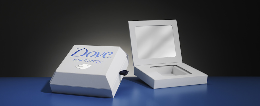 dimensional direct mail for Dove hair products