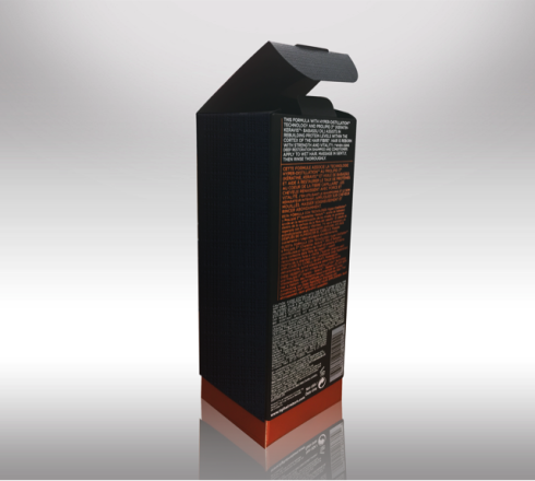 tall black folding carton package