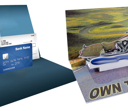 A direct mail can intrigue consumers with slide-outs, pop-ups or 3D elements.