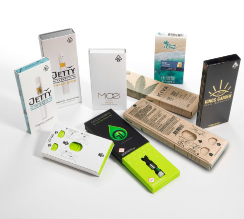 cannabis packaging in child resistant boxes